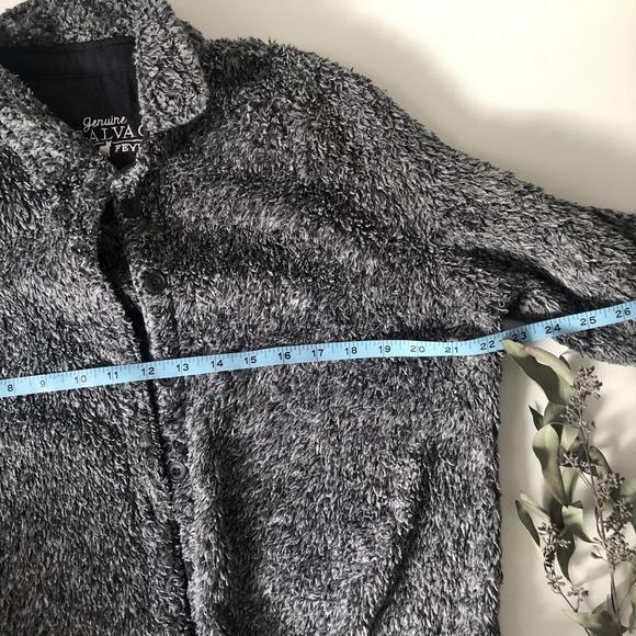 P.J. SALVAGE Oversized Fuzzy Button-Down Jacket - Picture 4 of 5